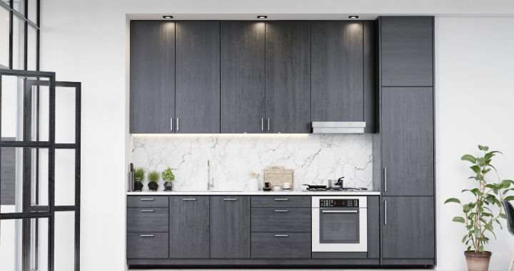 desain dapur monokrom