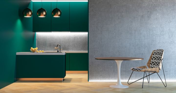 desain dapur warna cerah
