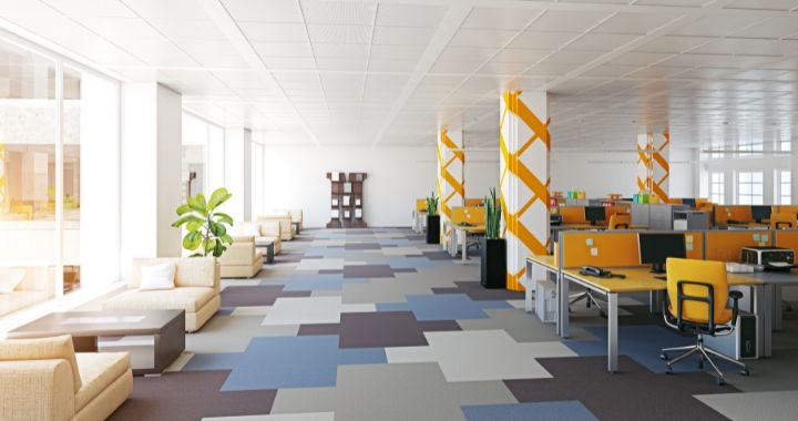 desain kantor colorful